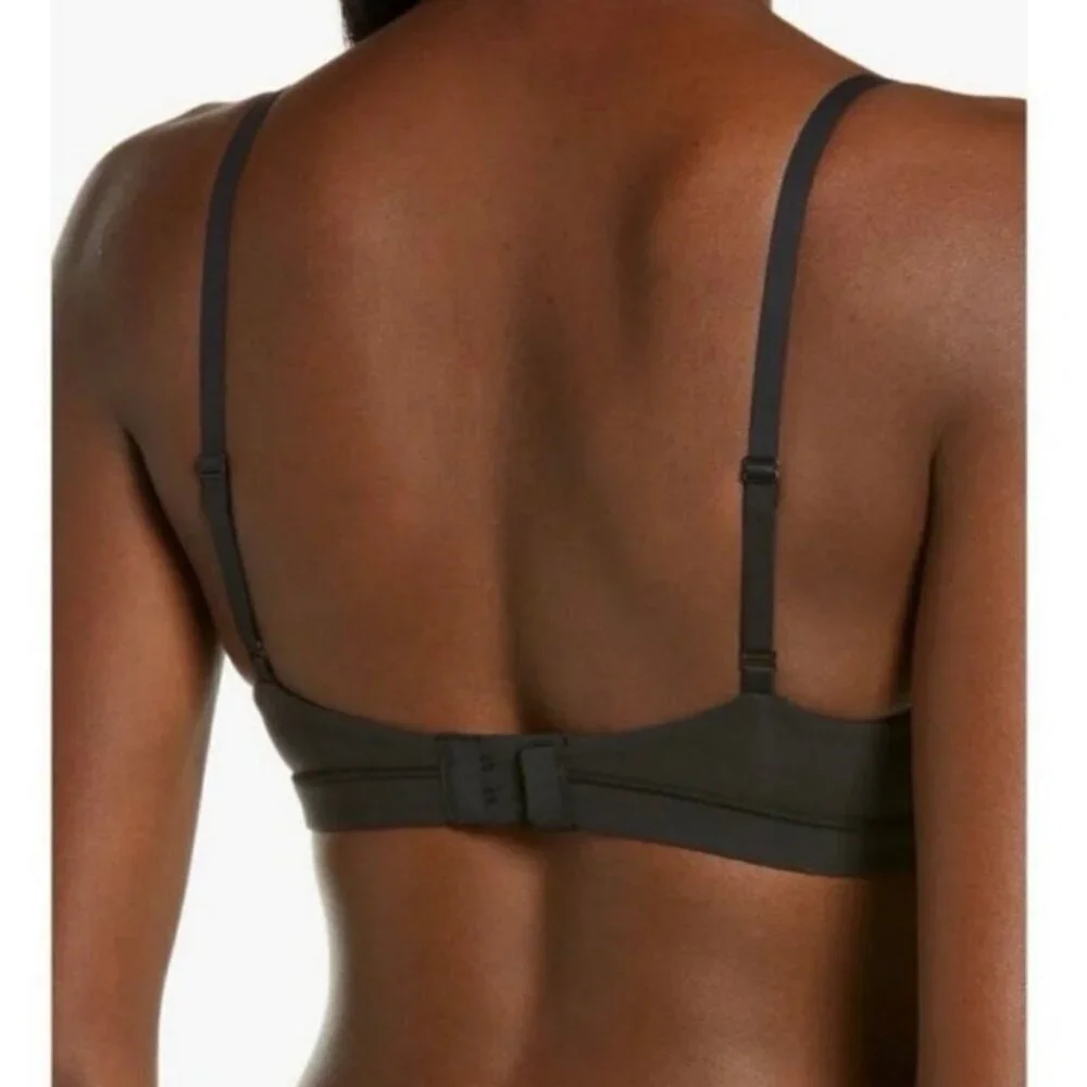 SKIMS Fits Everybody Crossover Bralette Unlined Black Size 2X